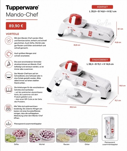 Tupperware d202 mando chef - tupperware,, mando-chef