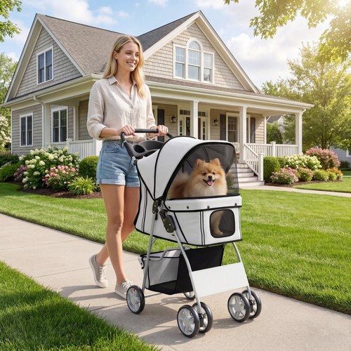 Pawhut hundewagen hundebuggy - pawhut,