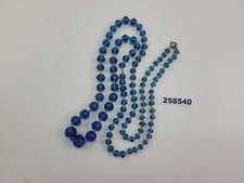 Halskette Glasperlen Kugeln Handarbeit Schmuck Accessoire antik Fashion #258540