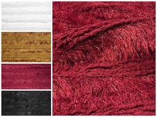 Zottel Strickstoff Unifarben mit Glitzer Deko Bekleidung Pullover Flausch Stoff