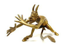 Alte Metall Skulptur, Messing Figuren Teufel Lucifer