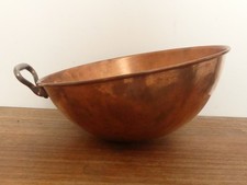 antiker Kupfer Handschlagkessel Kupferkessel Villedieu Marmeladentopf Patisserie