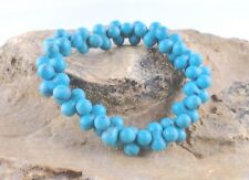 Edelstein Armband Türkis (rec./stab.) Doppelkugel Armband