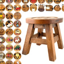 Kinderhocker Holz 25 cm kleiner Hocker für Kinder Kinderstuhl Sitzhocker rund