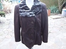 Braune Damen Jacke Gr. 46 Couture Line mit Fake Pelz