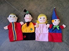 4 Stück Handpuppen TCM Räuber Kasperle Prinzessin König Kasperle Theater Puppen