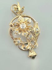 Antiker Anhänger Gold 585 * Gelbgold viktorianisch mit Diamanten im Rosenschliff