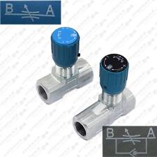 Drosselventil Drosselrückschlagventil  Hydraulik Ventil Drossel  G1/4" bis 3/4"