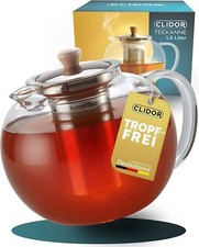 Teekanne mit Siebeinsatz 1,5 Liter Glaskanne mit Sieb Teapot Teebereiter 