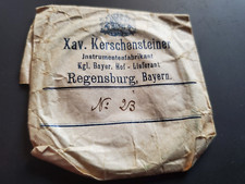 Schönes, sehr altes Zither Saiten Tütchen von Xaver Kerschensteiner, Regensburg