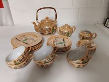** asiatisches japanisches Teeservice mit Geisha Motiv  27 teilig  Unbenutzt **
