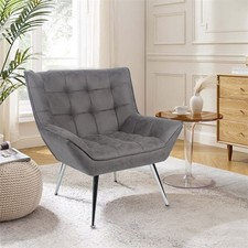 XXL Ohrensessel Grau Sessel