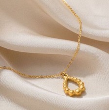 Damen Halskette Gold Edelstahl Tropfen Elegant Modern Fein Stilvoll Schmuck