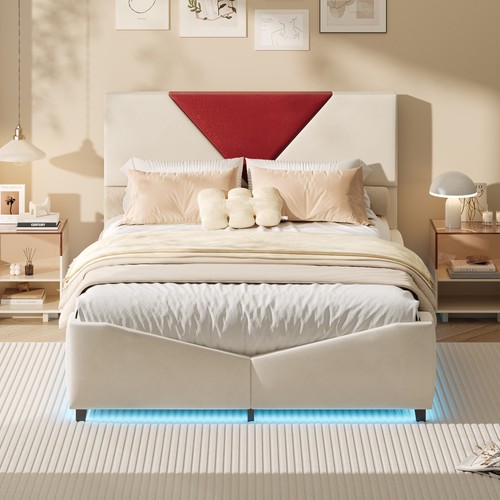Led polsterbett 160x200cm - led,