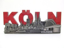 Köln Magnet Metall Souvenir Germany Brücke Dom Rhein Schiff Big Letter