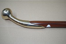 Gehstock Edelholz mit Messing