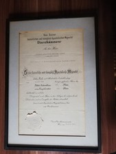 K.uK. Verleihungsurkunde für einen Preußischen Offiz. zum M.V.K. 3.Klasse mit