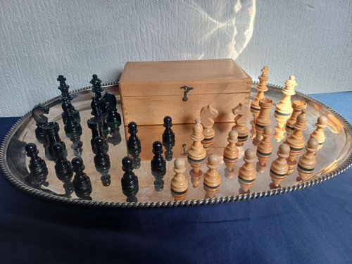 Schachfiguren set holz - holz, 32