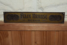 Altes Blechschild 20/30er Jahre,Firmenschild,Felix Krause Berlin,Fabrik,Original
