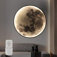 LED Dimmbar Mond Wandlampe Mit Fernbedienung,Modern Art Deco Mond Wandleuchte