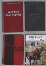 4 VK Bücher. Abenteuer-Krimi-Wildwest u.a. John Kling und Edgar Wallace