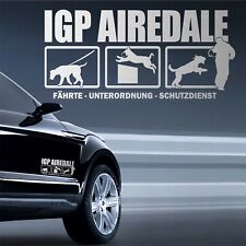 AIREDALE TERRIER IGP Hundesport Autoaufkleber K9 Hund SIVIWONDER IPO 
