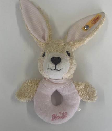Steiff rosa hoppel hase rassel - steiff,