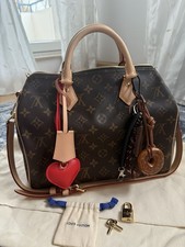 Louis Vuitton Speedy Schultertasche 30 Braun Canvas