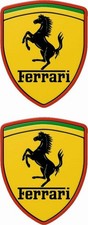 Ferrari Aufkleber 2 X Sticker Logo Tuning Wasser Dicht Wärme Schutz Wetterfest