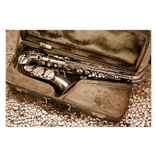 Postereck - 4076 - Saxophon im Koffer: Sepia & Nostalgie Wanddeko Bilder