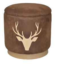 Runder Polsterhocker mit