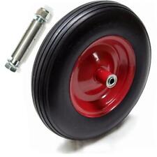 Vollgummi Reifen mit Achse Metallfelge Schubkarrenrad Ersatzrad 4.80/4.00-8
