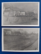 2 Fotos Neugersdorf Spreedorf Brandstelle ggü. Schule an der Bahn 13.02.1957