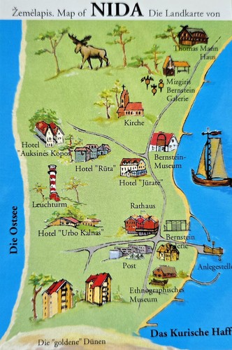 Nida ostsee kurisches haff - ak,