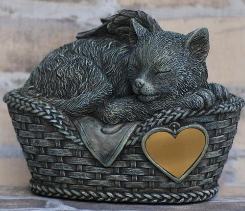 Katzen urne bronziert - urne,, als