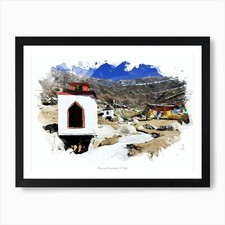 Chim Puk Eremitage, Ü, Tibet Kunst Pr gerahmtes Wandbild Poster Leinwanddruck Bild
