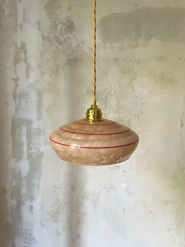 Art deco pendelleuchte rosa - art,
