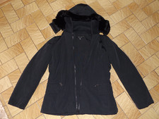 schwarze Jacke Winterjacke m. Fell-Kapuze, Gr. M (ital.L), von Zara Woman,TOP!