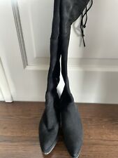 Schwarzer Plateau Overknee