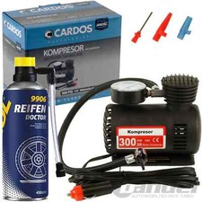 REIFEN-PANNENSET DICHTMITTEL + UNIVERSAL MINI LUFT-KOMPRESSOR 20bar 12V PKW AUTO
