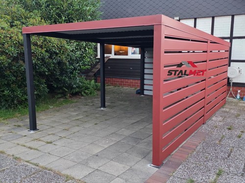 Carport 3x5x2 14m dachneigung - +carport,