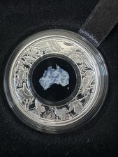 1OZ SILVER PROOF BLUE LEPIDOLITE COIN