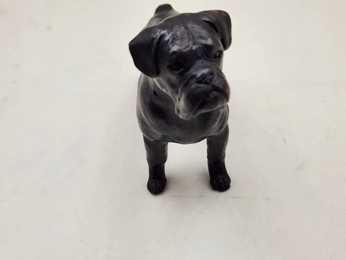 Bronze figur hund boxer - bronze,