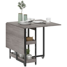 Drop Leaf Esstisch grau