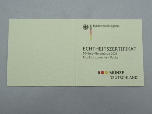Euro goldmünze 2021 - 50,