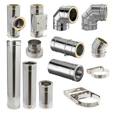 Edelstahl Ofenrohr doppelwand