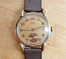 Anker Vintage Armbanduhr mechanisch Handaufzug 16 Jewels Werk HP102 Vergoldet