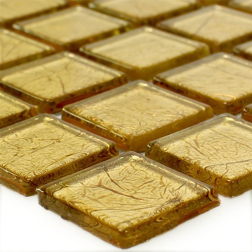 Glasmosaik fliesen gold - glasmosaik,