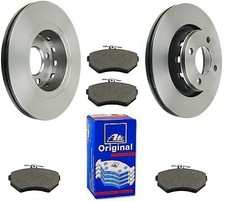 ATE Bremsbeläge + HM Bremsscheiben 280mm belüftet VORNE AUDI 80 B4 AVANT CABRIO 