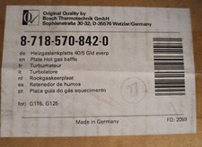 Buderus Heizgaslenkplatte 40/5 Gld everp 87185708420 G115 G125